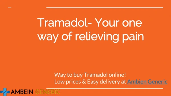 Buy Tramadol 100 MG online - Ambien Online