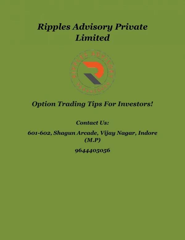 Option Trading Tips For Investors!