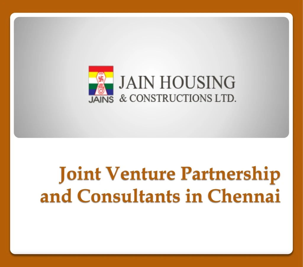 joint venture partnership and consultants in chennai