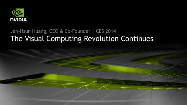 NVIDIA press conference at CES 2014