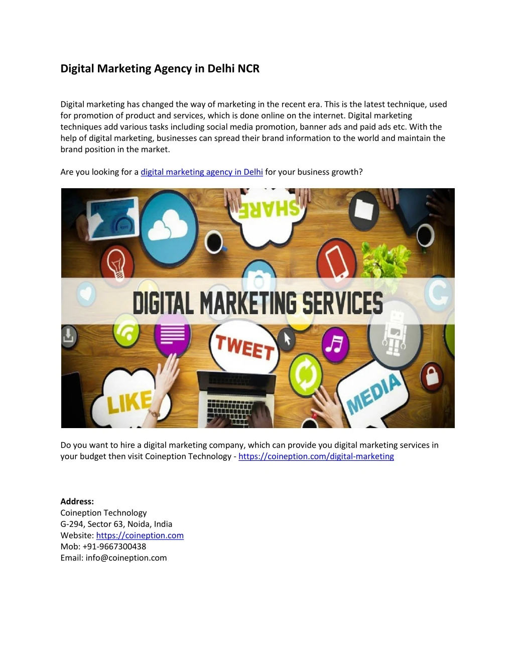 digital marketing agency in delhi ncr digital
