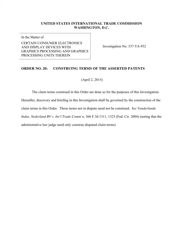 ITC Markman Ruling in Patent Case Against Samsung, Qualcomm