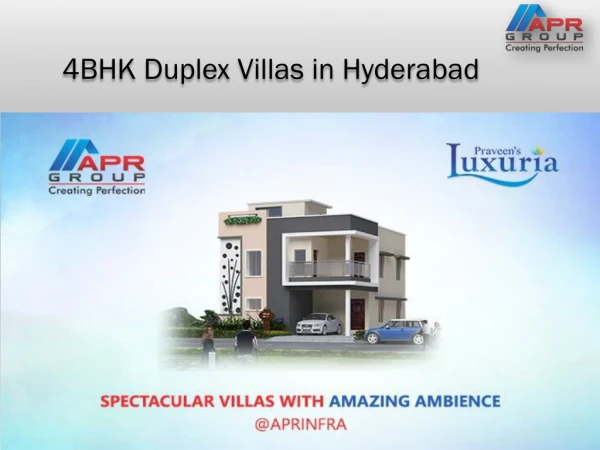 4BHK Duplex Villas in Hyderabad | Villas in Hyderabad