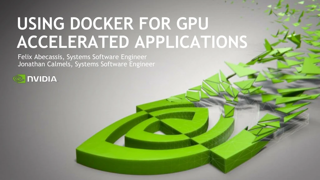 using docker for gpu accelerated applications