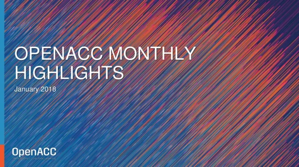 OpenACC Monthly Highlights - January
