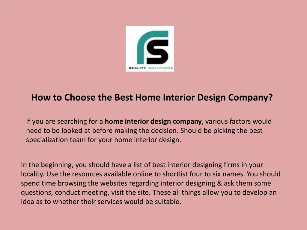 how to choose the best home interior design