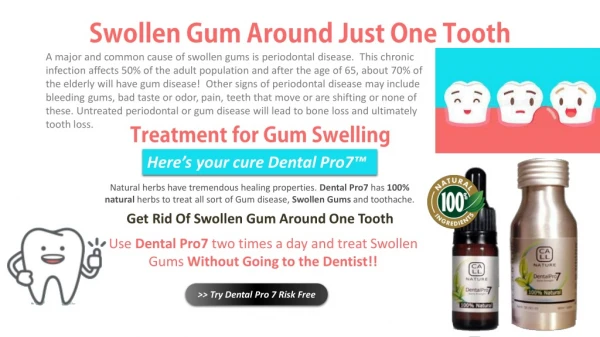 Swollen Gum Around One Tooth No Pain