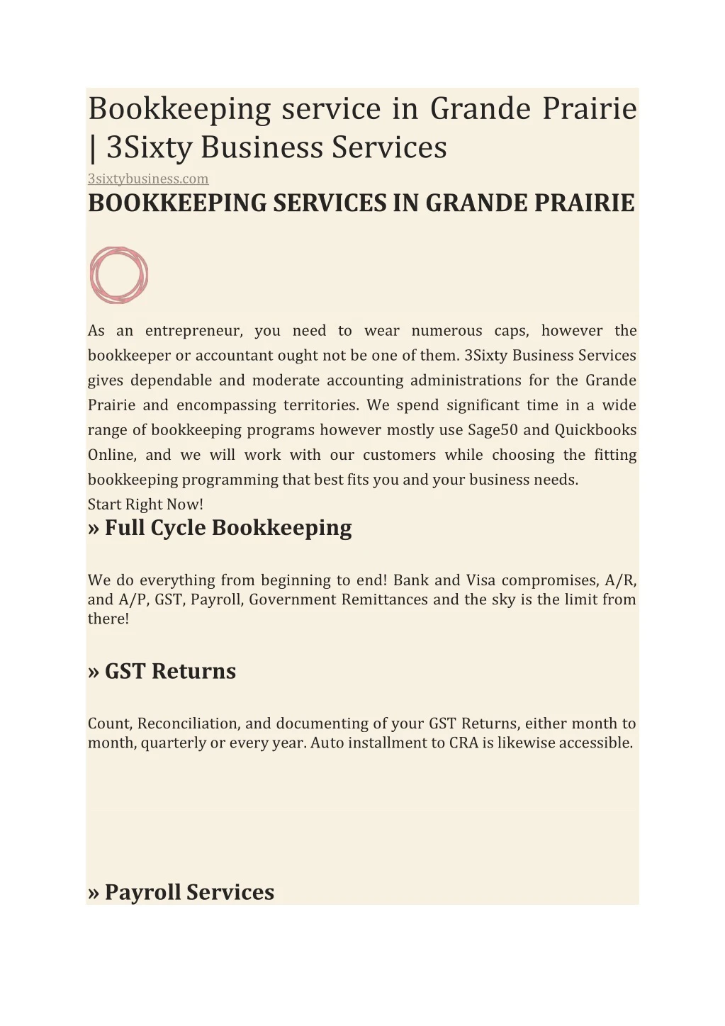 bookkeeping service in grande prairie 3sixty