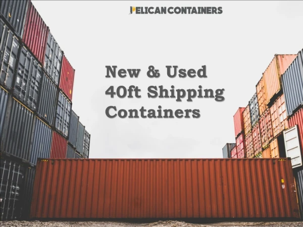 40ft Shipping Container - Pelican Containers