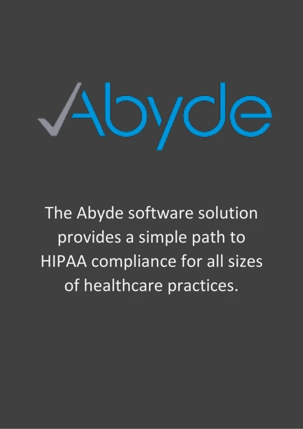the abyde software solution provides a simple
