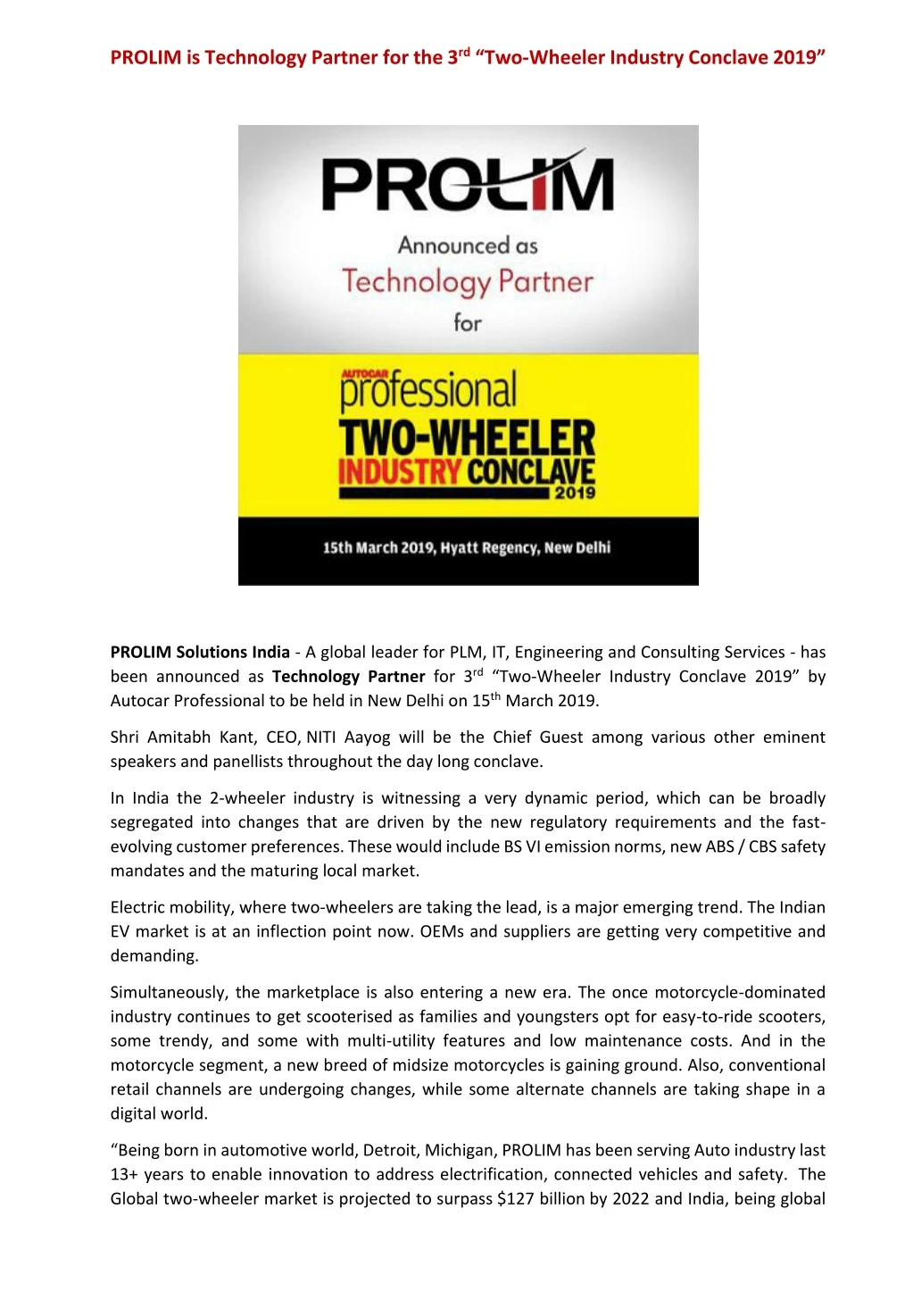 prolim is technology partner
