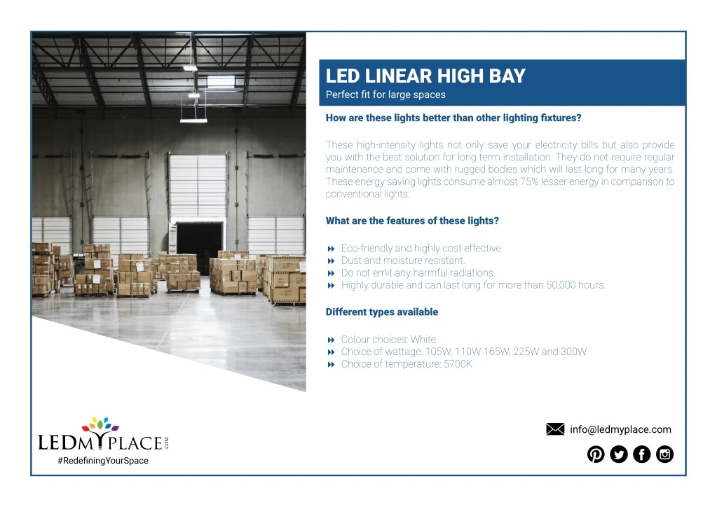led linear high bay perfect fit for large spaces