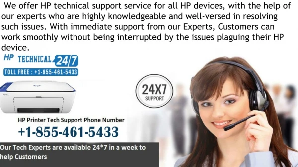 HP Technical Support 24/7 | 1-855-461-5433