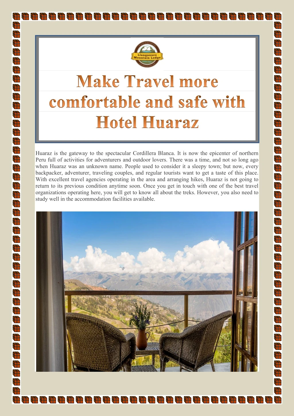 make travel more comfortable and safe with hotel