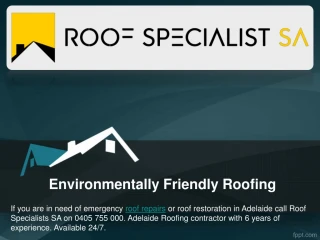 Environmentally Friendly Roofing