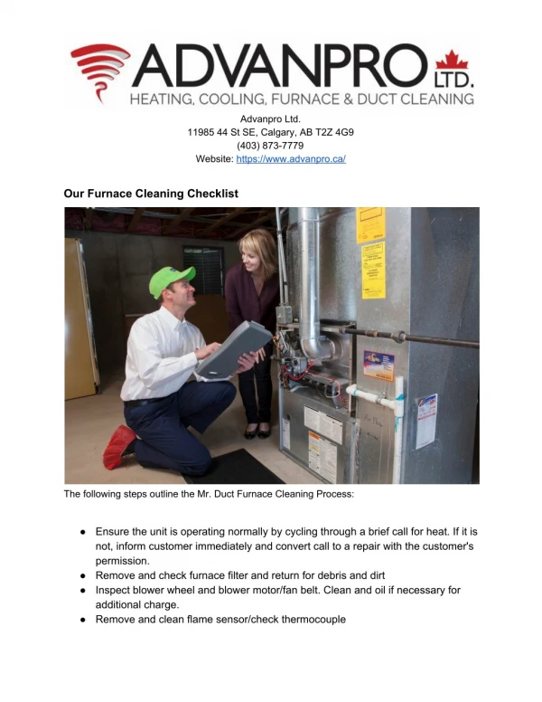 AdvanPro Furnace Cleaning