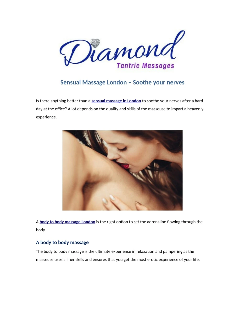 sensual massage london soothe your nerves