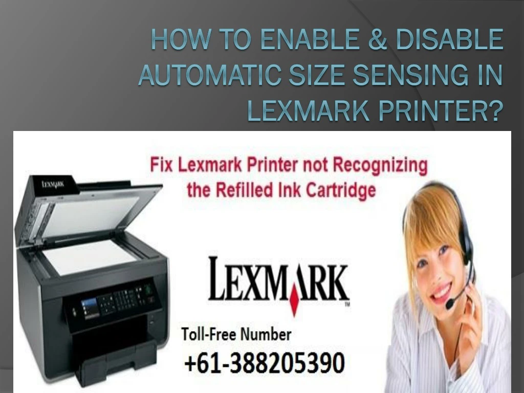 how to enable disable automatic size sensing in lexmark printer