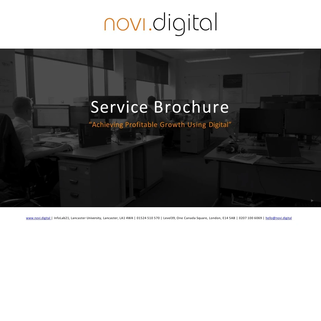 service brochure achieving profitable growth using digital