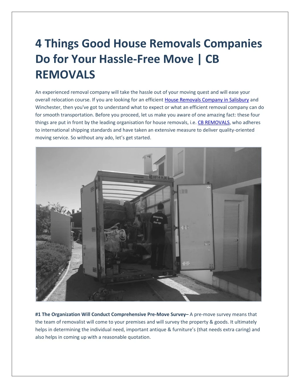 4 things good house removals companies