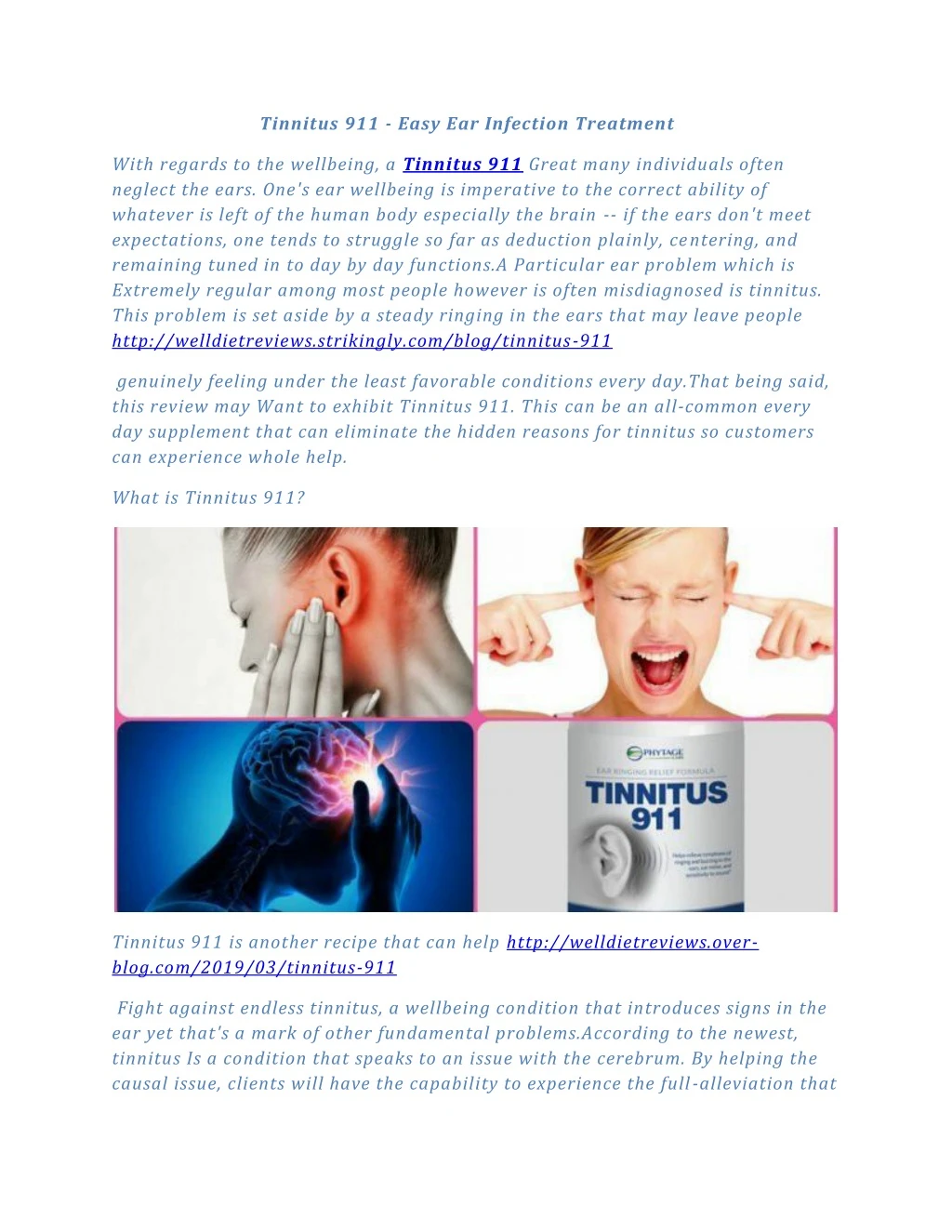 tinnitus 911 easy ear infection treatment