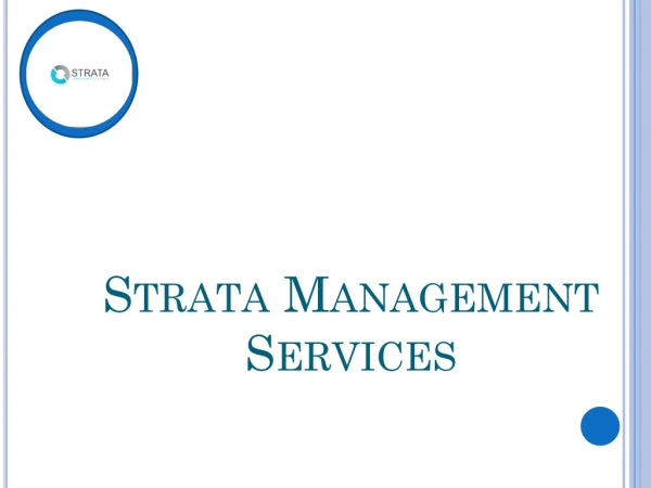 Strata management services