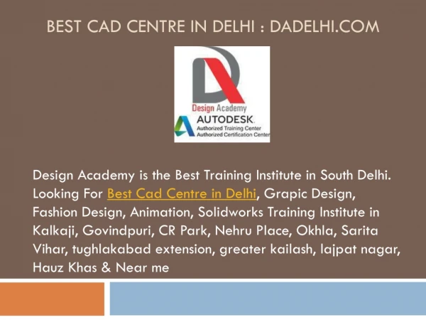 Best CAD Centre in Delhi NCR