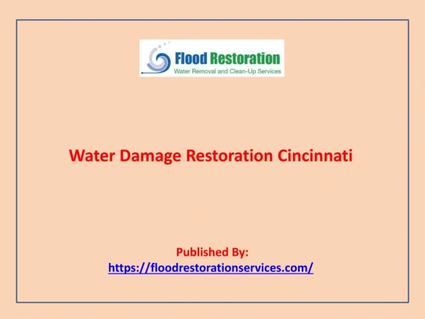 Water Damage Restoration Cincinnati