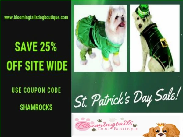 St. Patrick's Day Sale || Bloomingtailsdogboutique