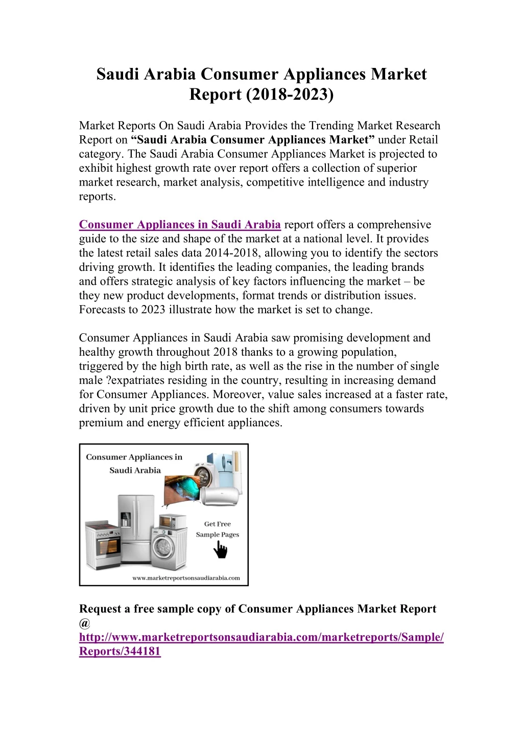saudi arabia consumer appliances market report