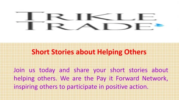 short stories about helping others