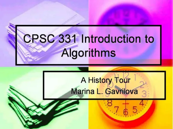 CPSC 331 Introduction to Algorithms