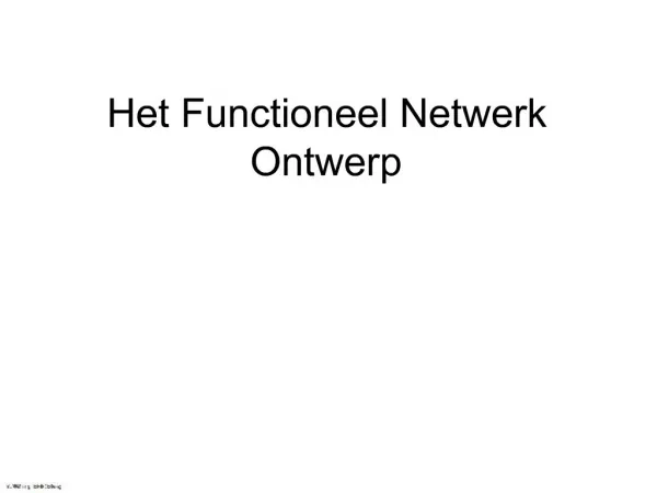 Het Functioneel Netwerk Ontwerp