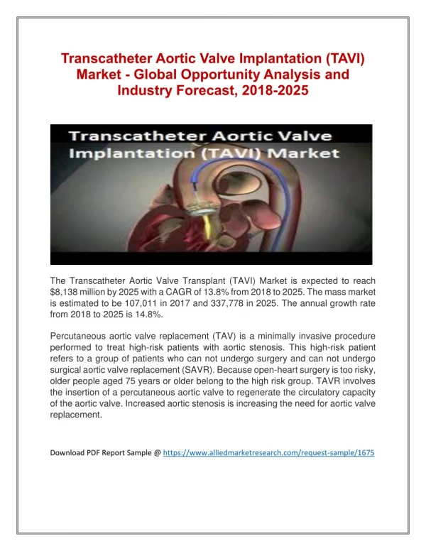 Transcatheter Aortic Valve Implantation (TAVI) Market