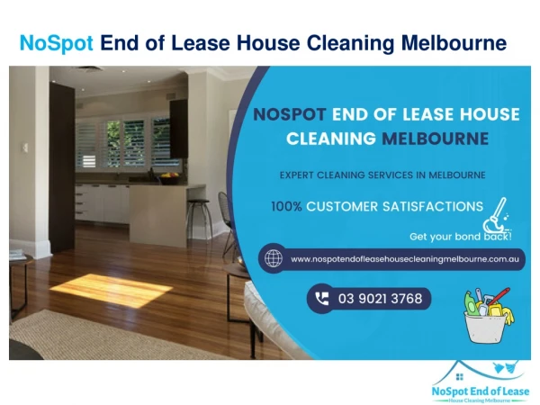 NoSpot End of Lease House Cleaning Melbourne