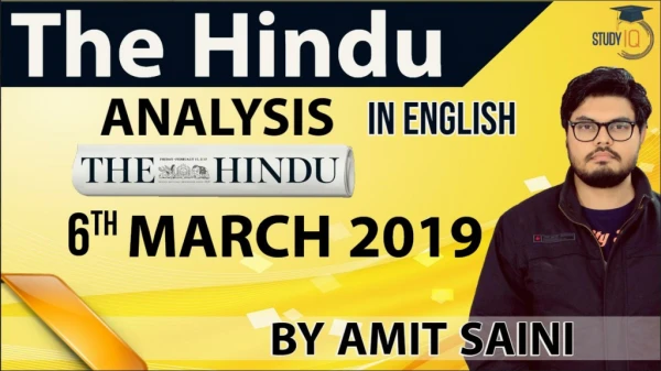 Daily The Hindu Editorial Analysis of 6 Mar 19