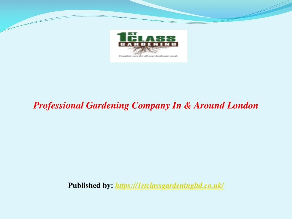professional gardening company in around london