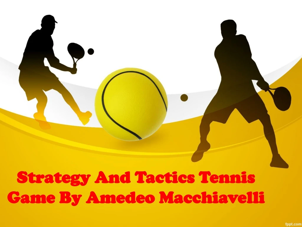 strategy and tactics tennis game by amedeo macchiavelli
