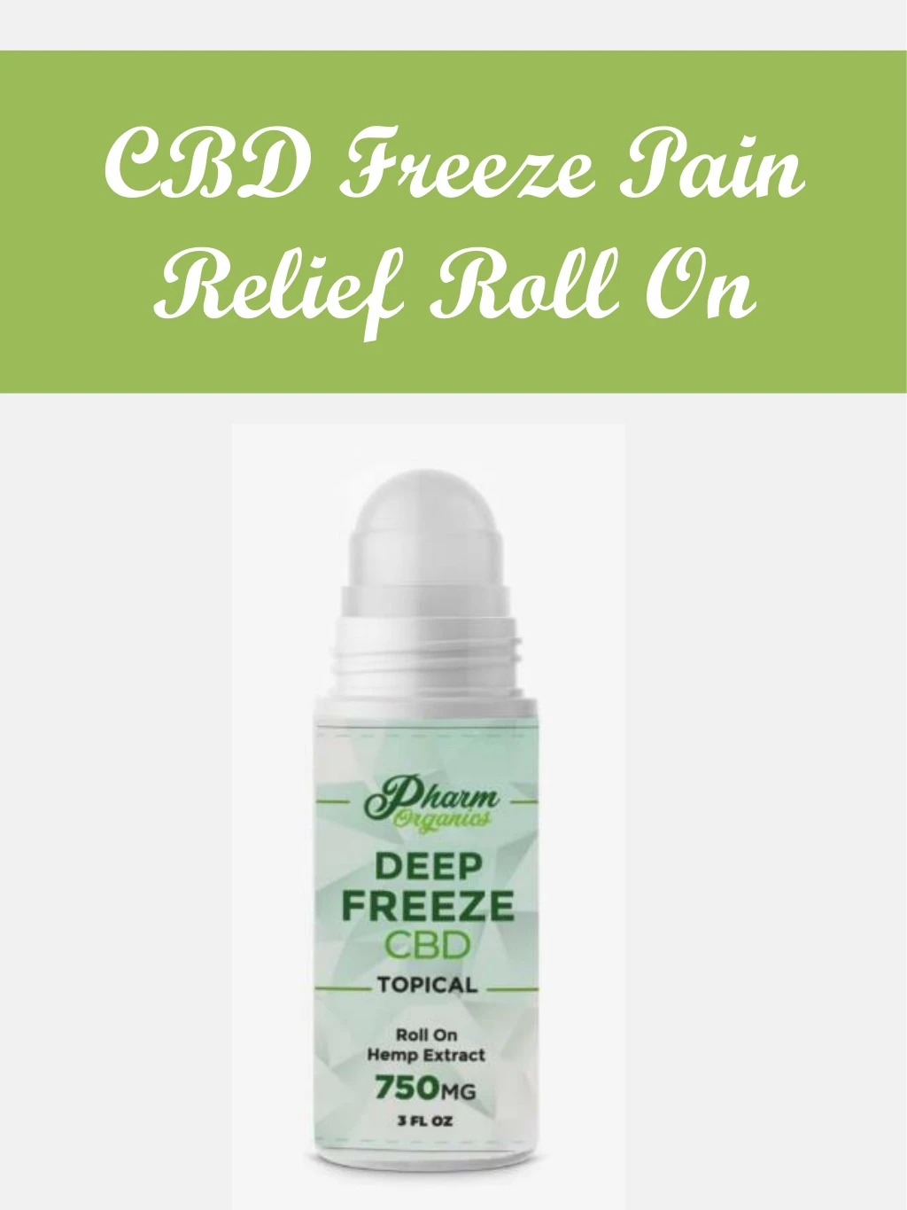 cbd freeze pain relief roll on