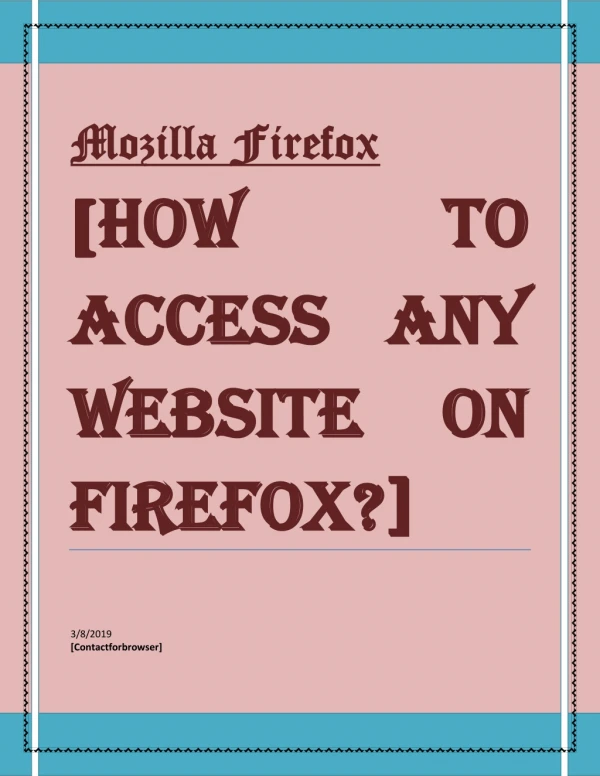 How to access any website on Firefox?