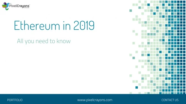 Ethereum in 2019 - PixelCrayons