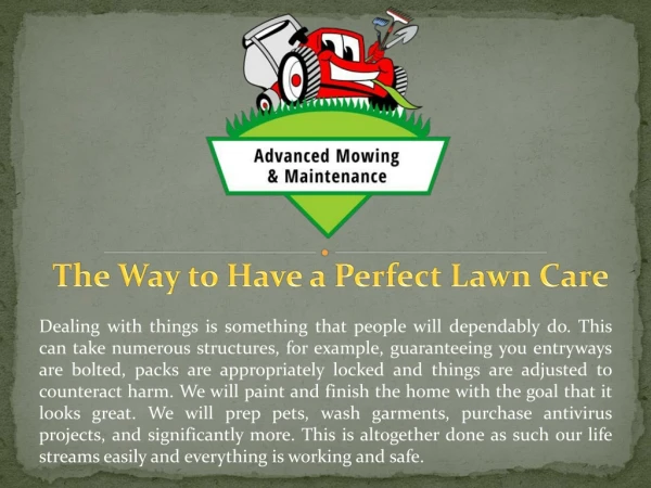 The Way to Have a Perfect Lawn Care