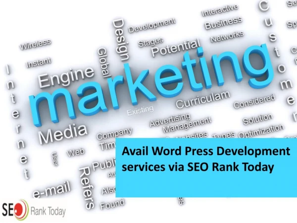 Avail Word Press Development services via SEO Rank Today