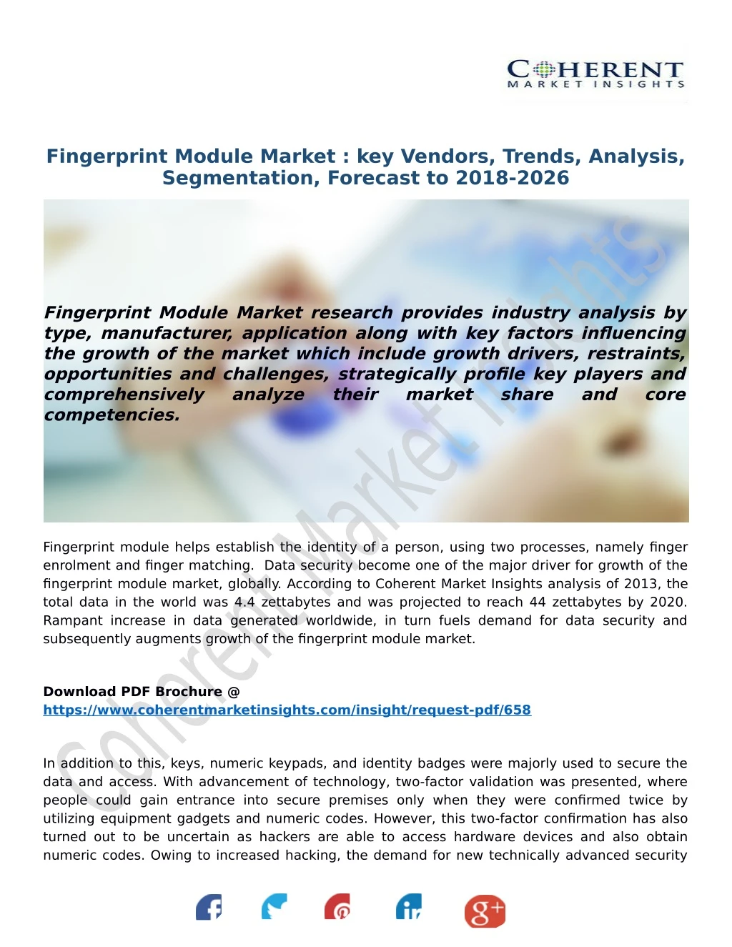 fingerprint module market key vendors trends