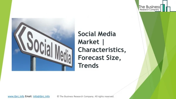 Global Social Media Market | Characteristics, Forecast Size, Trends