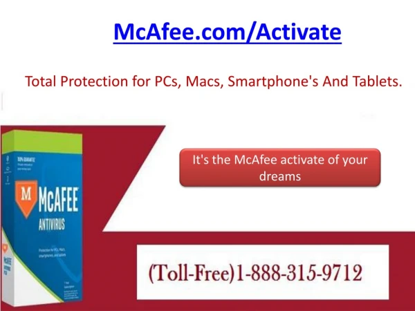 McAfee Activation Key| McAfee My Account @ 1-888-315-9712