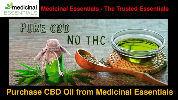 Buy CBD Oil From Medicinal Essentials