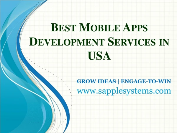 Best Mobile Apps Development Services in USA