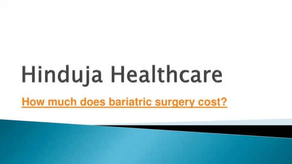 How much does bariatric surgery cost