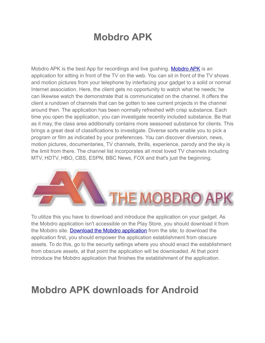 mobdro apk